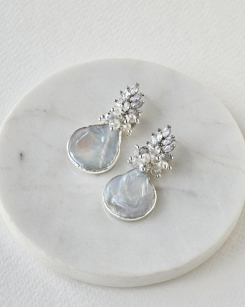 Aros circonitas, perla natural y racimo