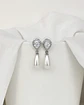 Aros clásicos de circonita y perla alargada - Miniatura 3