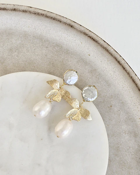 Aros Perla y hoja