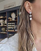 Aros retro circonitas y perla de río - Miniatura 4