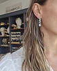 Aros circonitas hojitas y perla de río - Miniatura 2