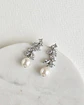 Aros pequeños de circonitas y perla de río - Miniatura 1
