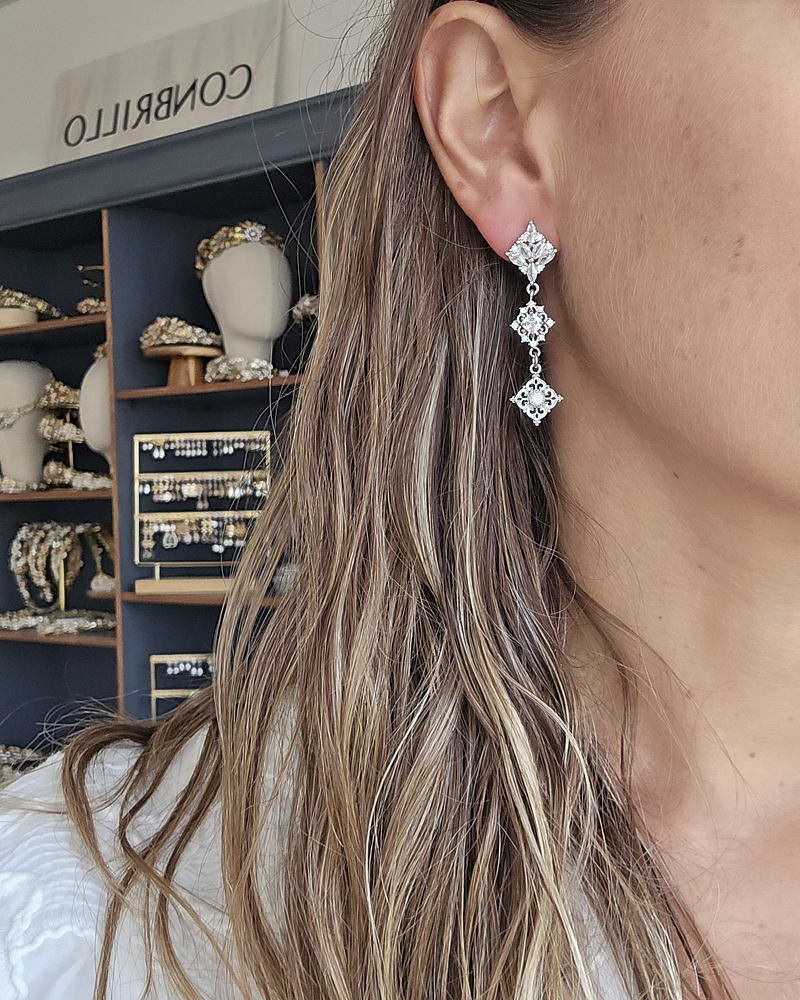 Aros vintage de circonitas