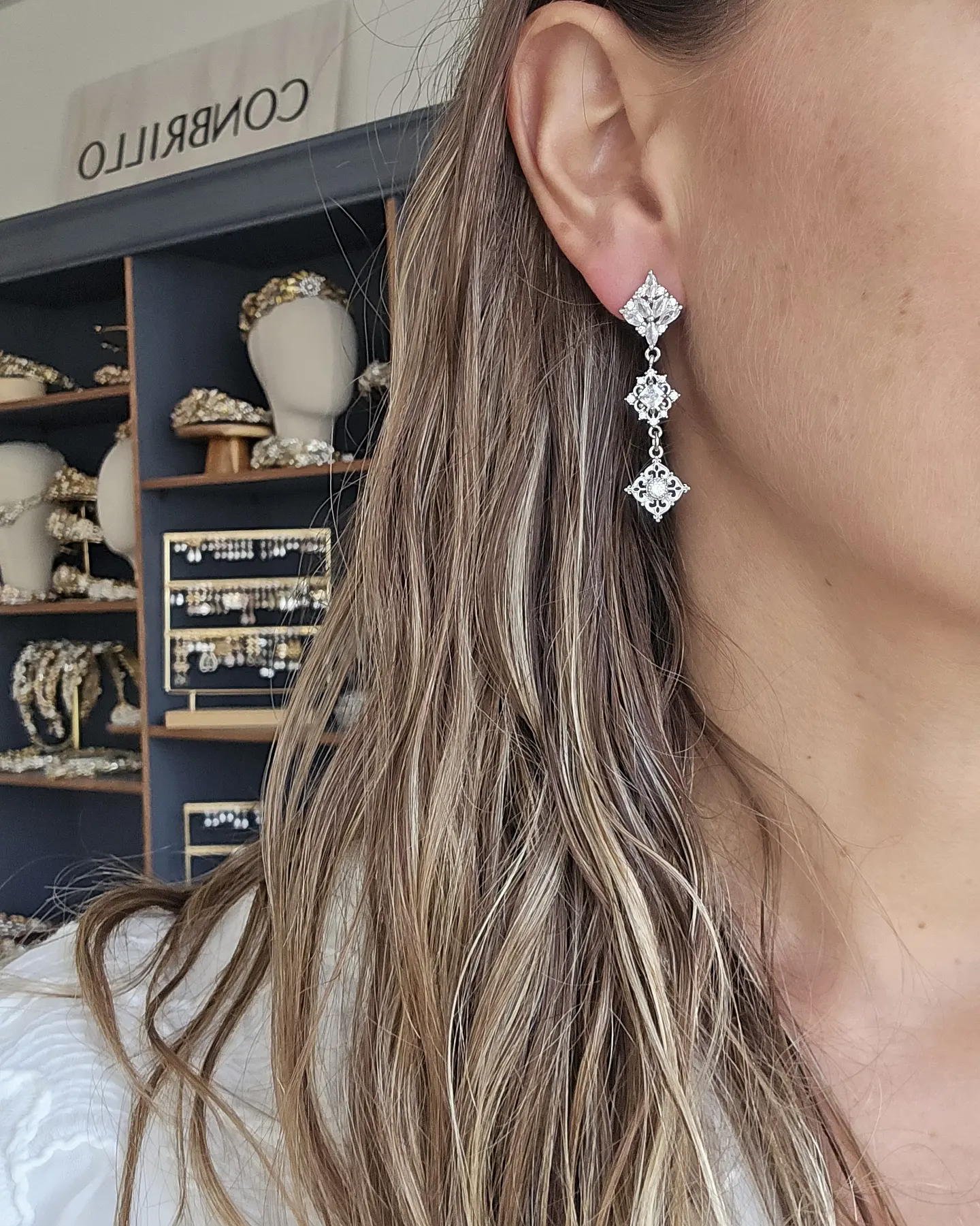 Aros vintage de circonitas 3