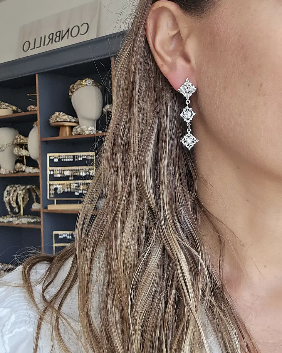 Aros vintage de circonitas 3