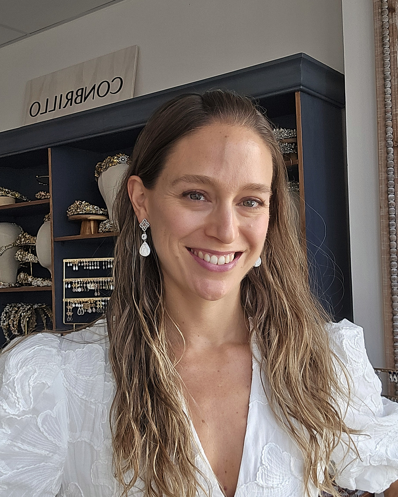 Aros vintage circonitas y perla natural