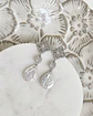 Aros vintage circonitas y perla natural - Miniatura 3