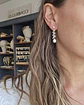 Aros hojitas de circonitas, perla de río oro - Miniatura 2