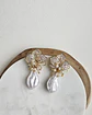 Aros orquídea micro circonitas, perla barroca y racimo - Miniatura 3