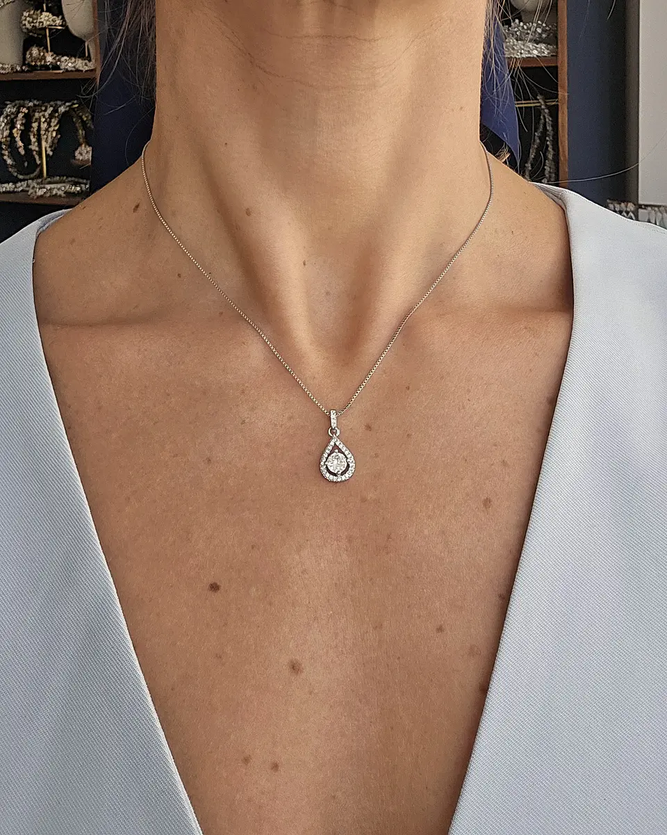 Collar gota circón 2