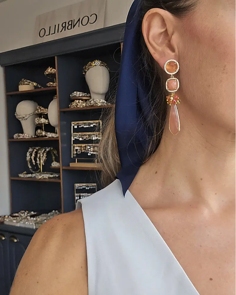 Aros largos naranjos