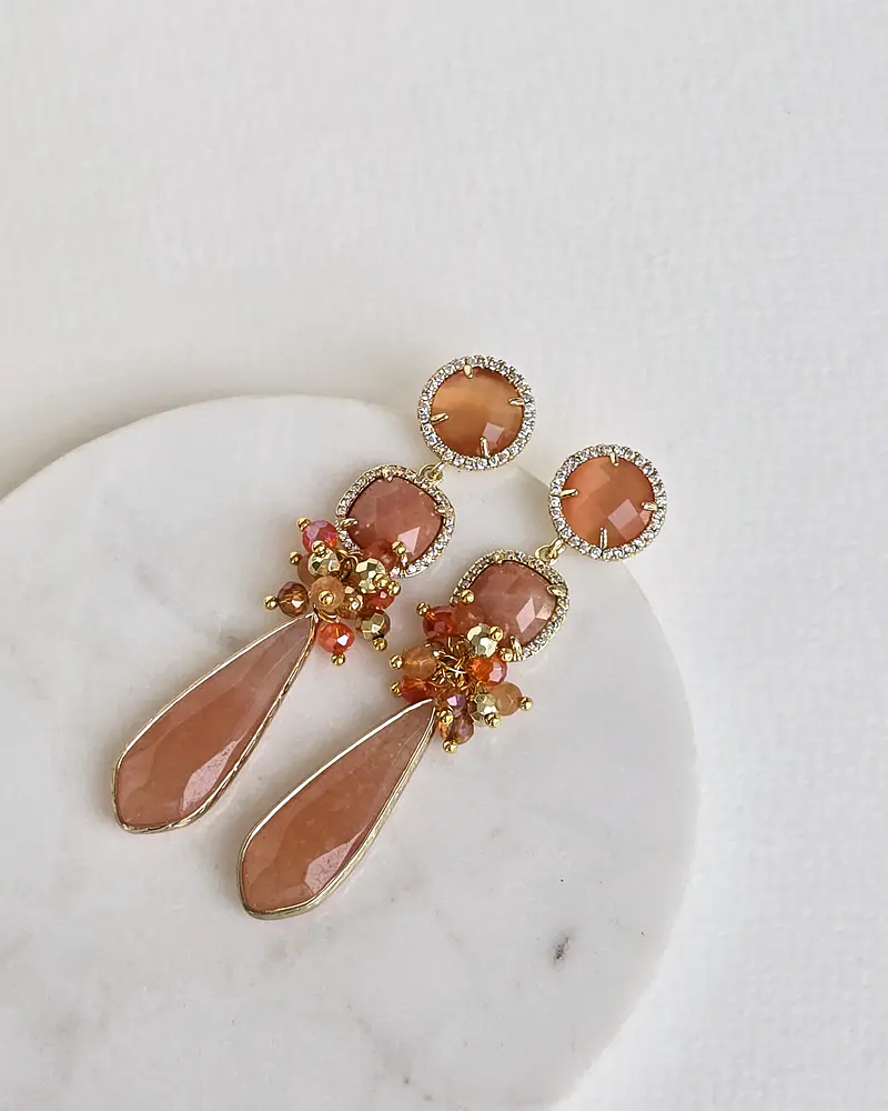 Aros largos naranjos