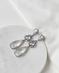 Aros largos de circonitas y cristal transparente - Miniatura 1
