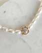 Choker perlas centro vintage dorado - Miniatura 1