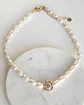 Choker perlas centro vintage dorado - Miniatura 2