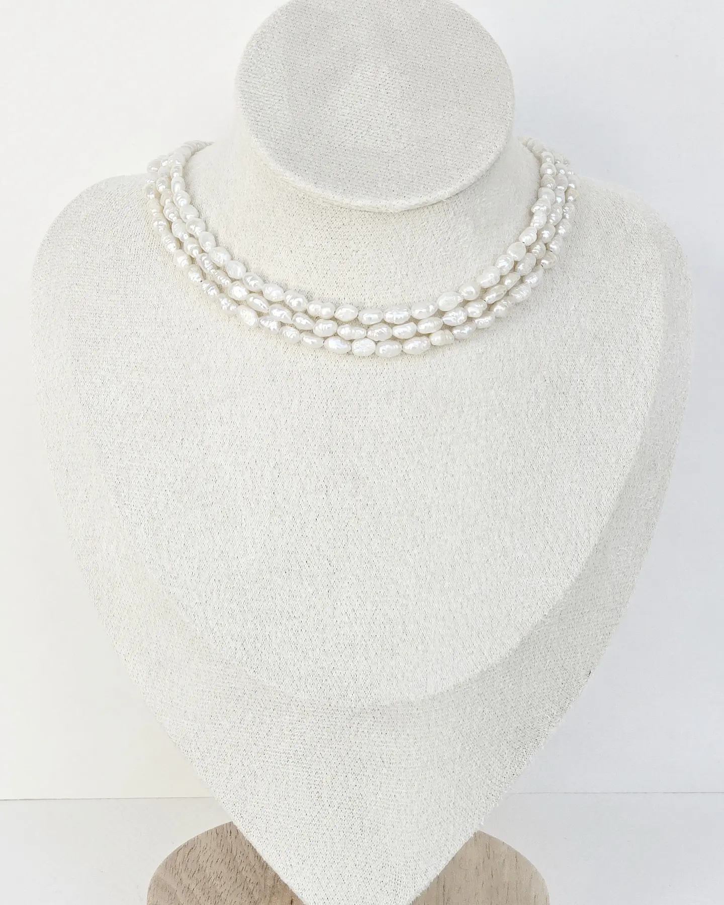 Collar perlas naturales 3 vueltas 3