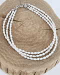 Collar perlas naturales 3 vueltas