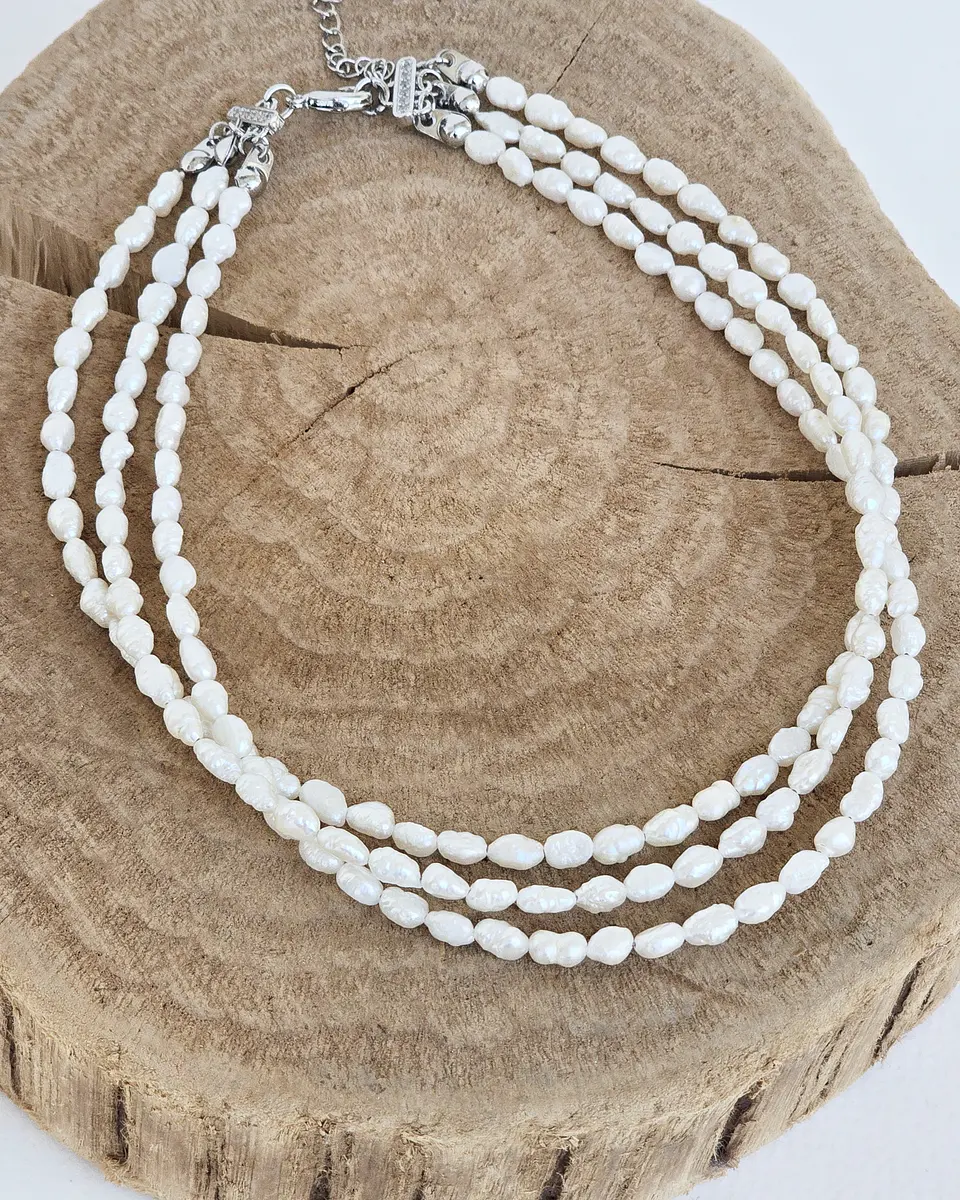 Collar perlas naturales 3 vueltas 2