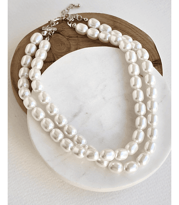 Choker perlas 2 vueltas