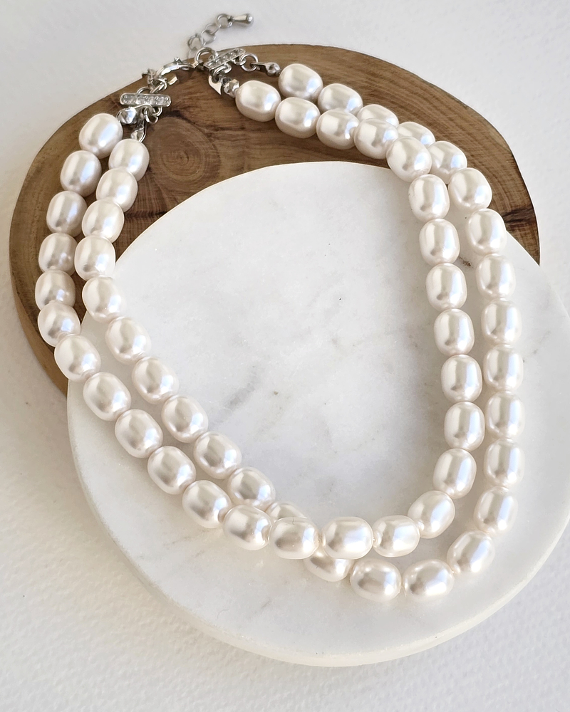 Choker perlas 2 vueltas