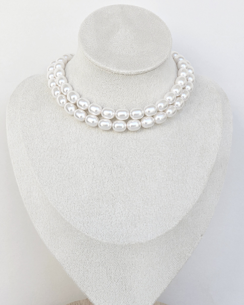 Choker perlas 2 vueltas