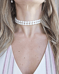 Choker perlas 2 vueltas