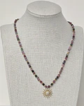 Collar turmalinas con sol oro