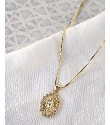 Collar virgen circonitas redondeadas