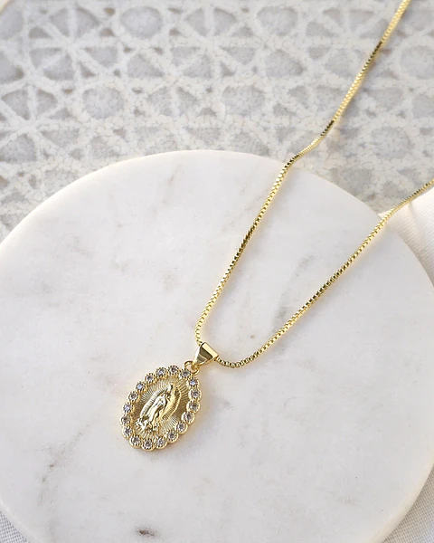 Collar virgen circonitas redondeadas