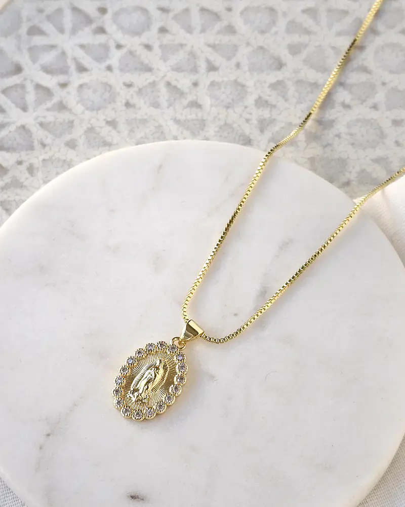 Collar virgen circonitas redondeadas