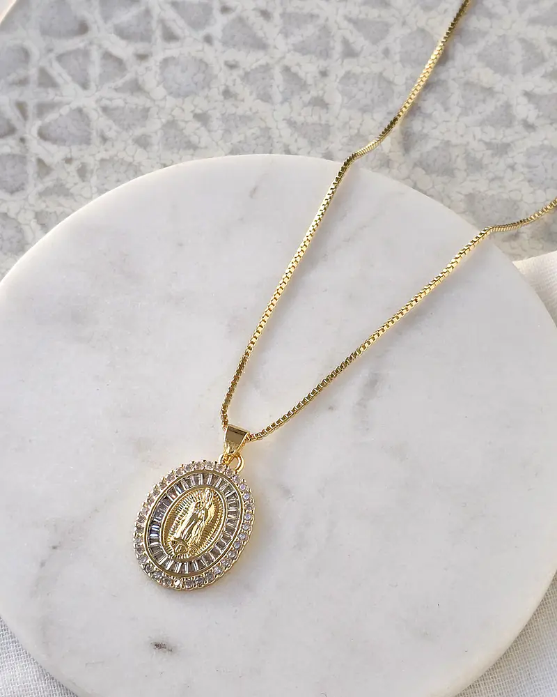 Collar virgen doble corrida circonitas