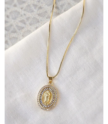 Collar virgen doble corrida circonitas