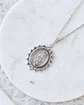 Collar virgen calada con circonitas colores - Miniatura 1