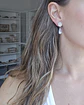 Aros clásicos circonitas pequeños cuadrado - Miniatura 2