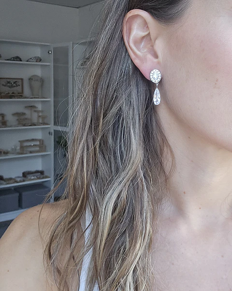 Aros clásicos vintage circonita pequeños