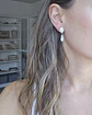 Aros clásicos vintage circonita pequeños - Miniatura 2