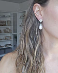 Aro vintage con perla y circonitas