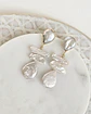 Aros perlas irregulares distintas formas dorados - Miniatura 2