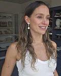 Aros vintage circonitas y perla natural gold