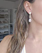 Aros circones y perla natural barroca gold - Miniatura 4