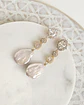 Aros circones y perla natural barroca gold - Miniatura 2