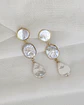 Aros nácar y doble perla gold - Miniatura 3