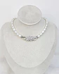 Choker perlas broche flor vintage - Miniatura 2