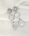 Aros vintage doble perla natural