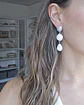 Aros vintage doble perla natural - Miniatura 3