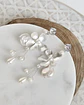 Aros flor con perlas - Miniatura 1