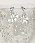 Aros flor con perlas