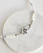 Collar perlas, agua marina y broche flor - Miniatura 2