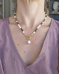 Collar perlas y piedras naturales