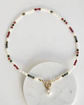 Collar perlas y piedras naturales